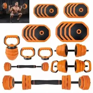 Home Gym Adjustable Dumbbells Barbell Set